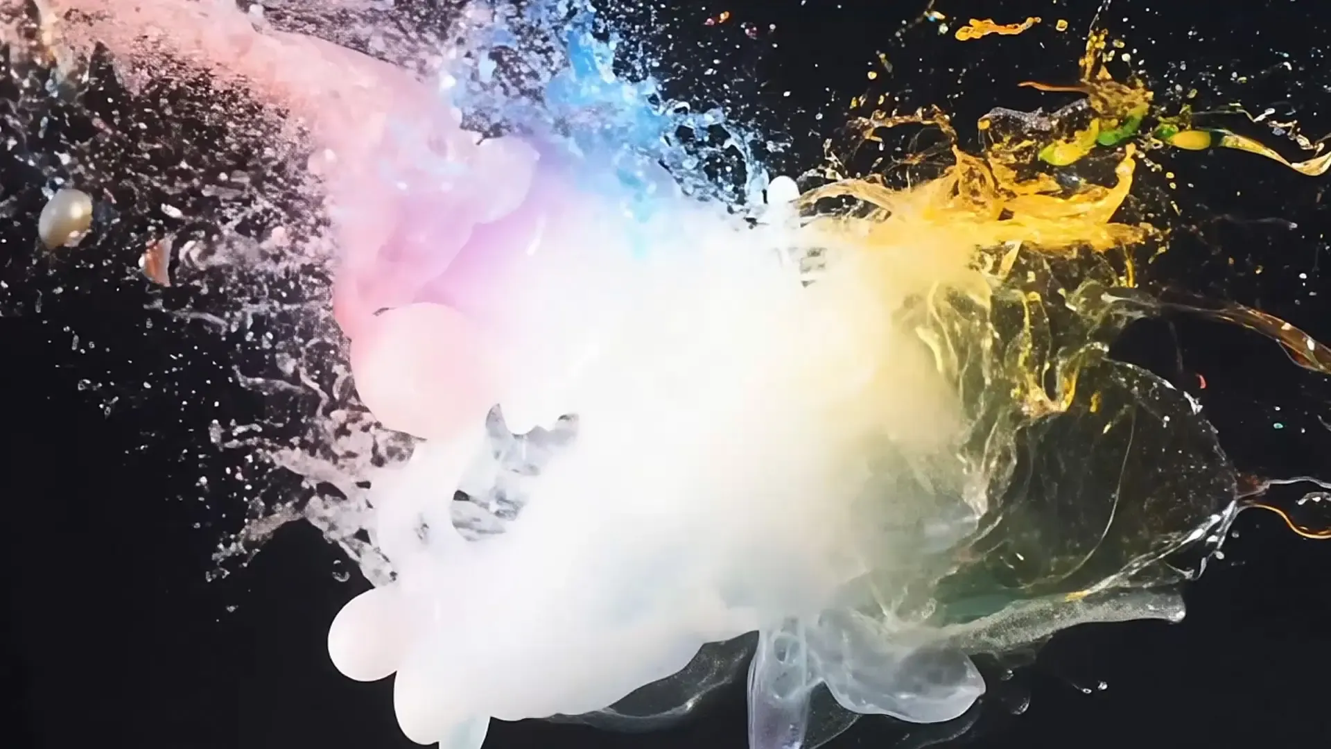 Colorful Liquid Explosion and Energy Blast Overlay for Logo Animation